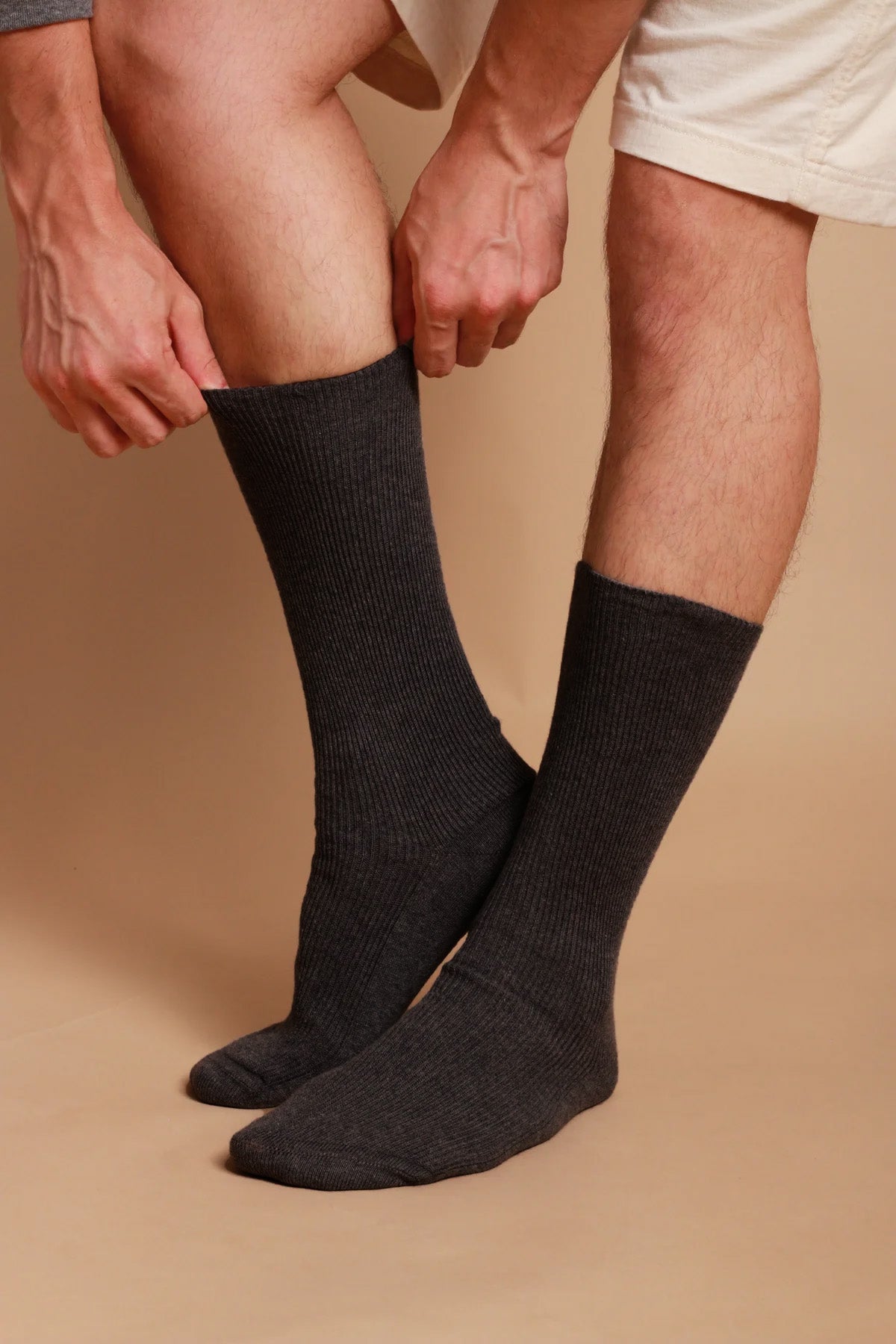 Lightweight Latex-Free 100% Organic Cotton Crew Socks (2pairs/pack)