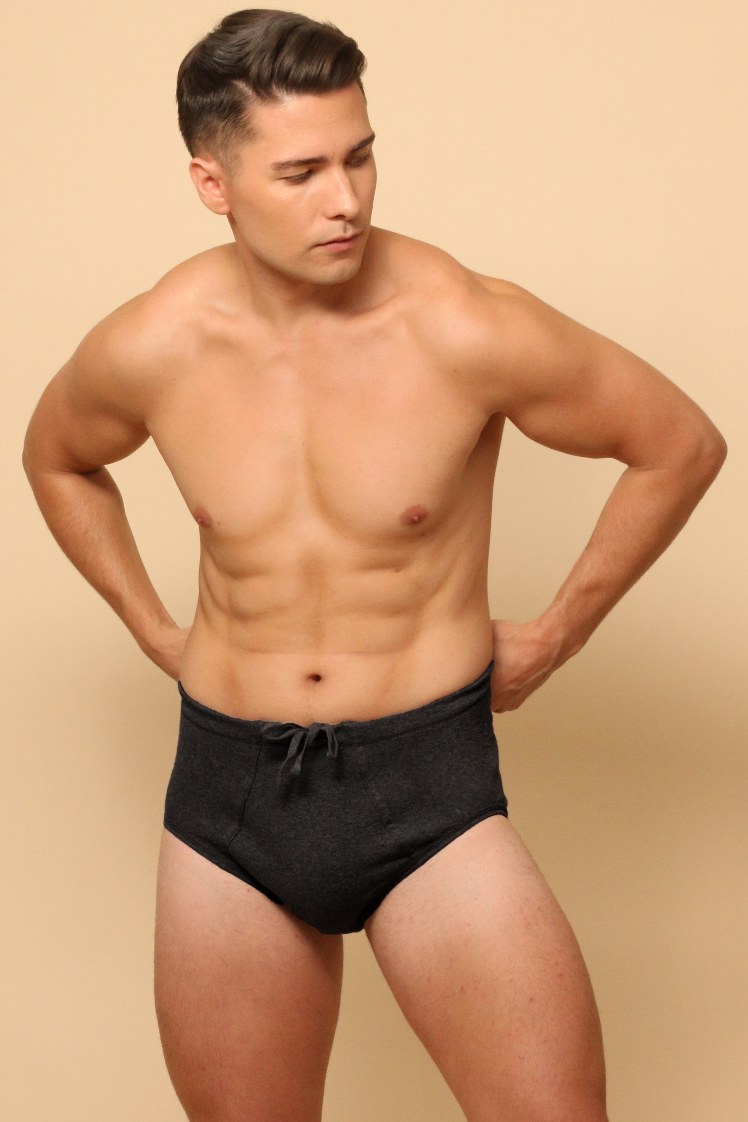 Men's Elastic-Free Drawstring Hipster Brief (2/pack)