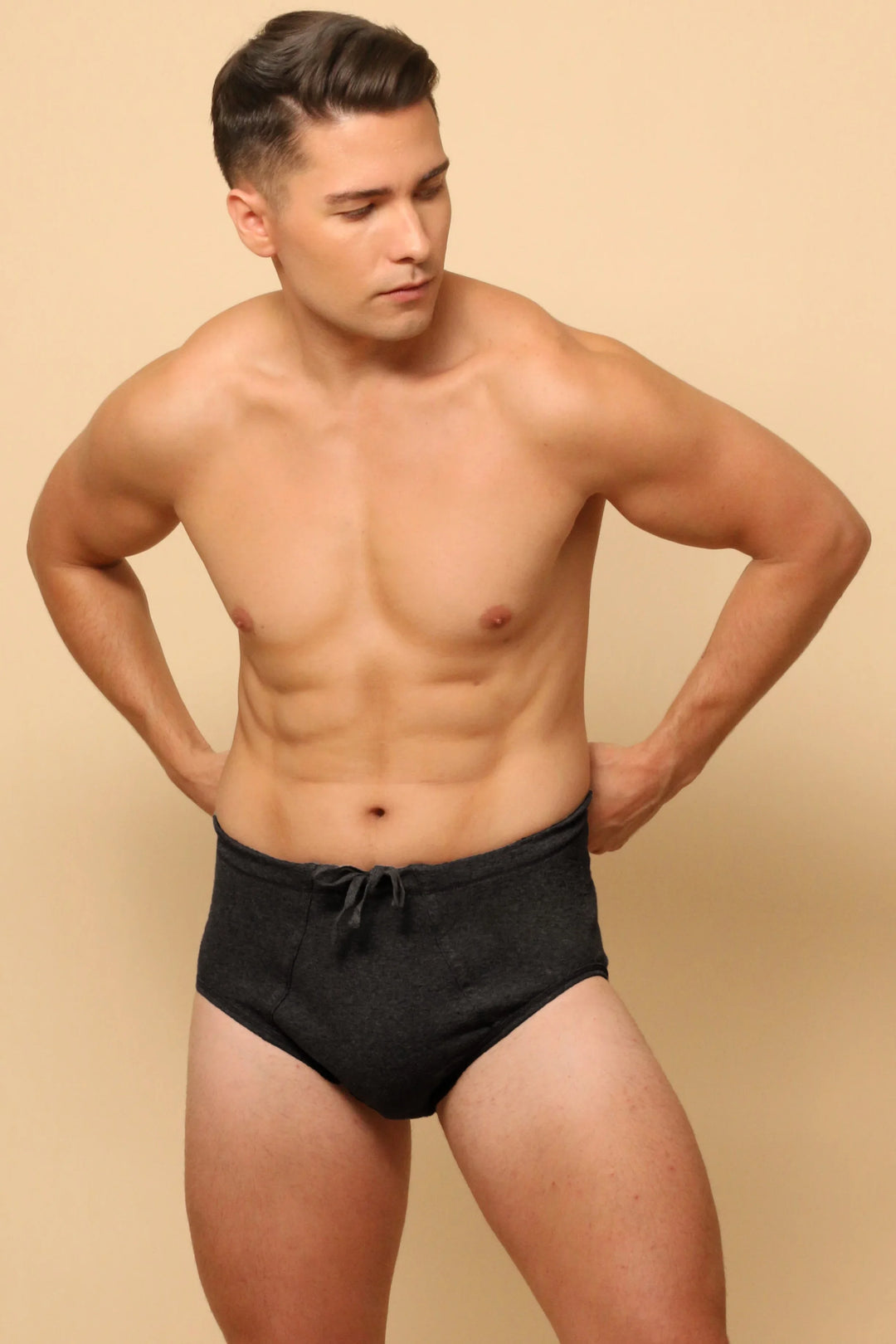 Men's Elastic-Free Drawstring Hipster Brief (2/pack)