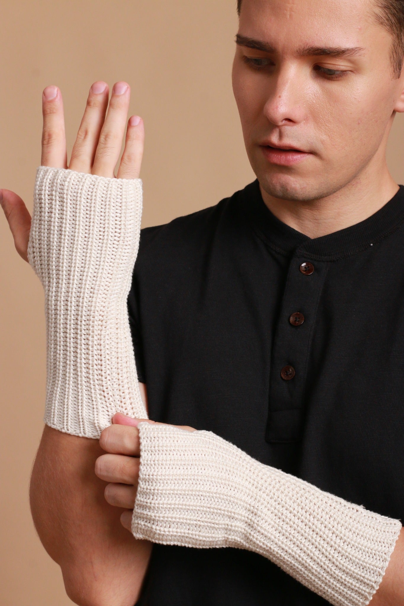 Allergiefreie gestrickte Armstulpen