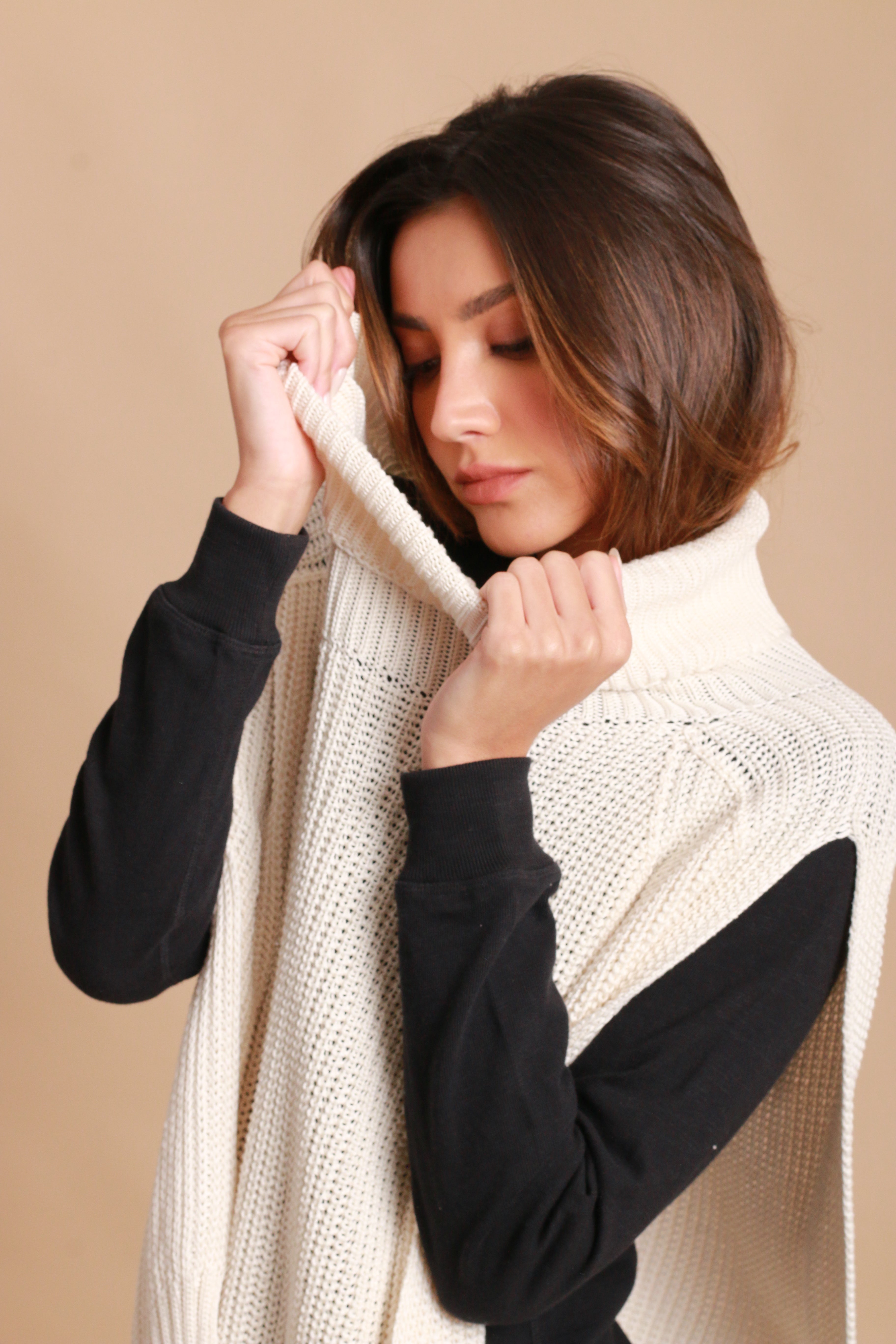 Allergiefreie Pom-Mütze für Damen