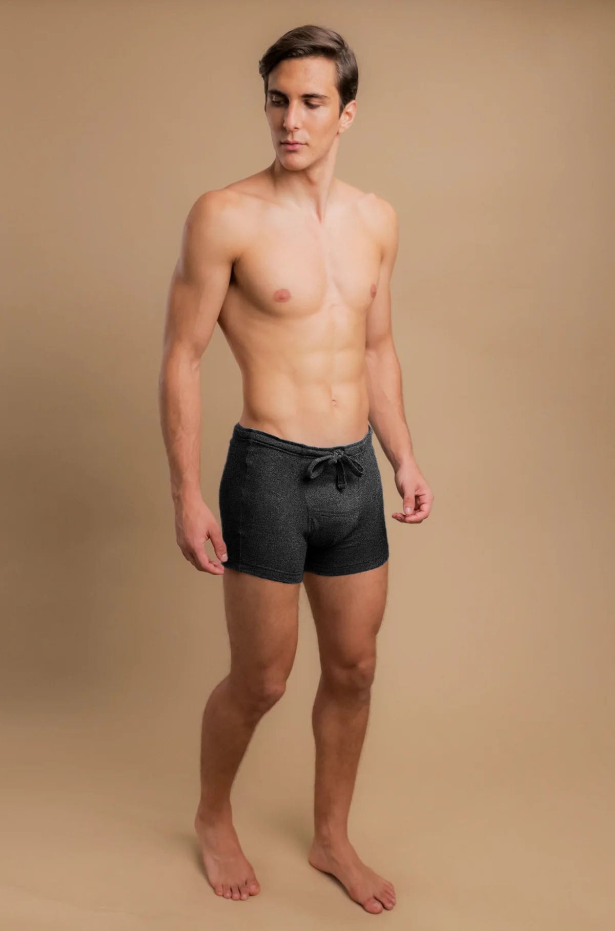 Men's Rib Drawstring Boxer Brief with Fly