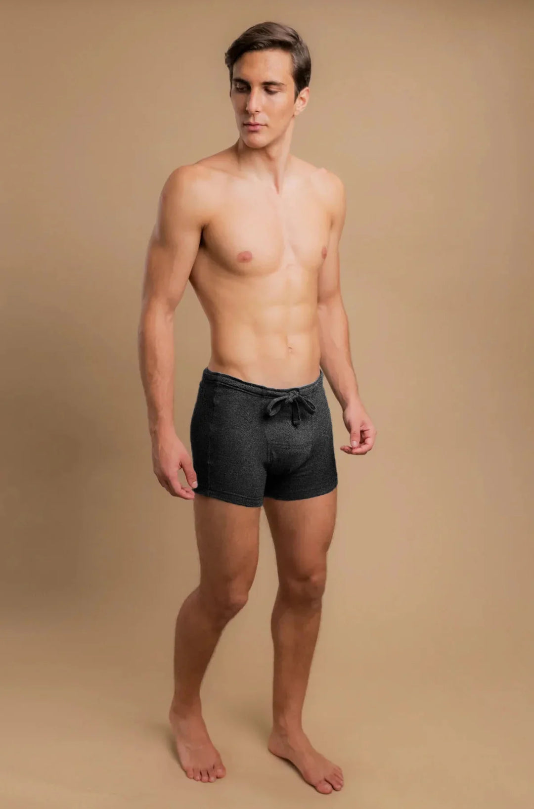 Men's Rib Drawstring Boxer Brief with Fly