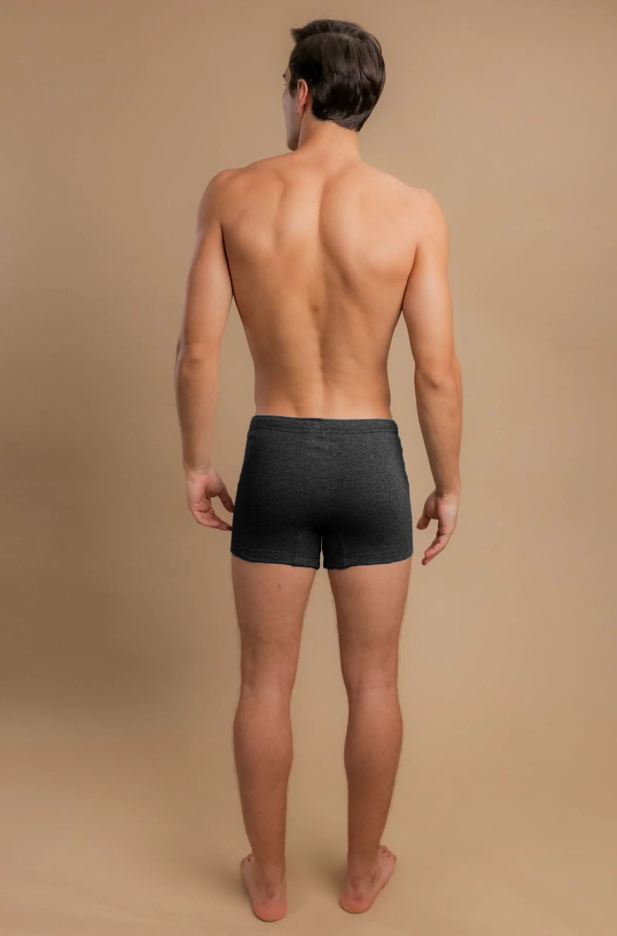 Men's Rib Drawstring Boxer Brief with Fly