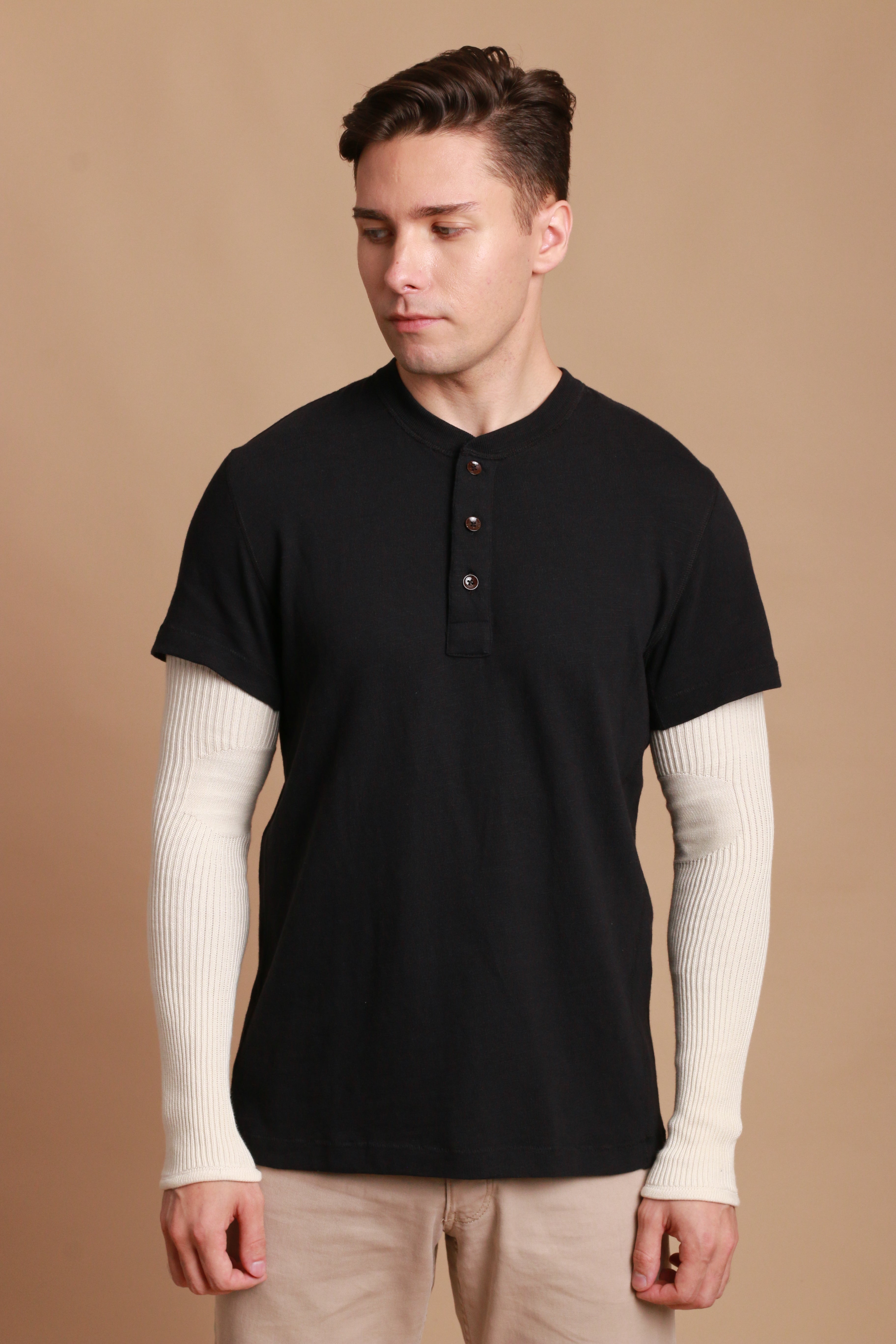 Gestrickte Armstulpen für Herren aus 100 % Bio-Baumwolle