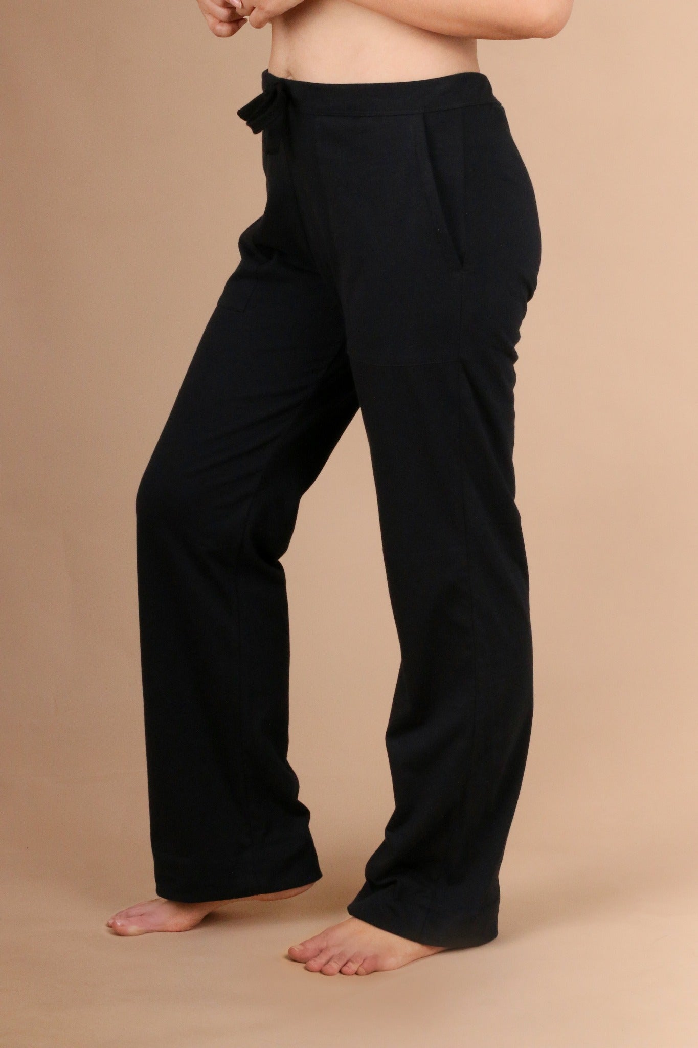 Women's Drawstring Pants with Patch Pockets