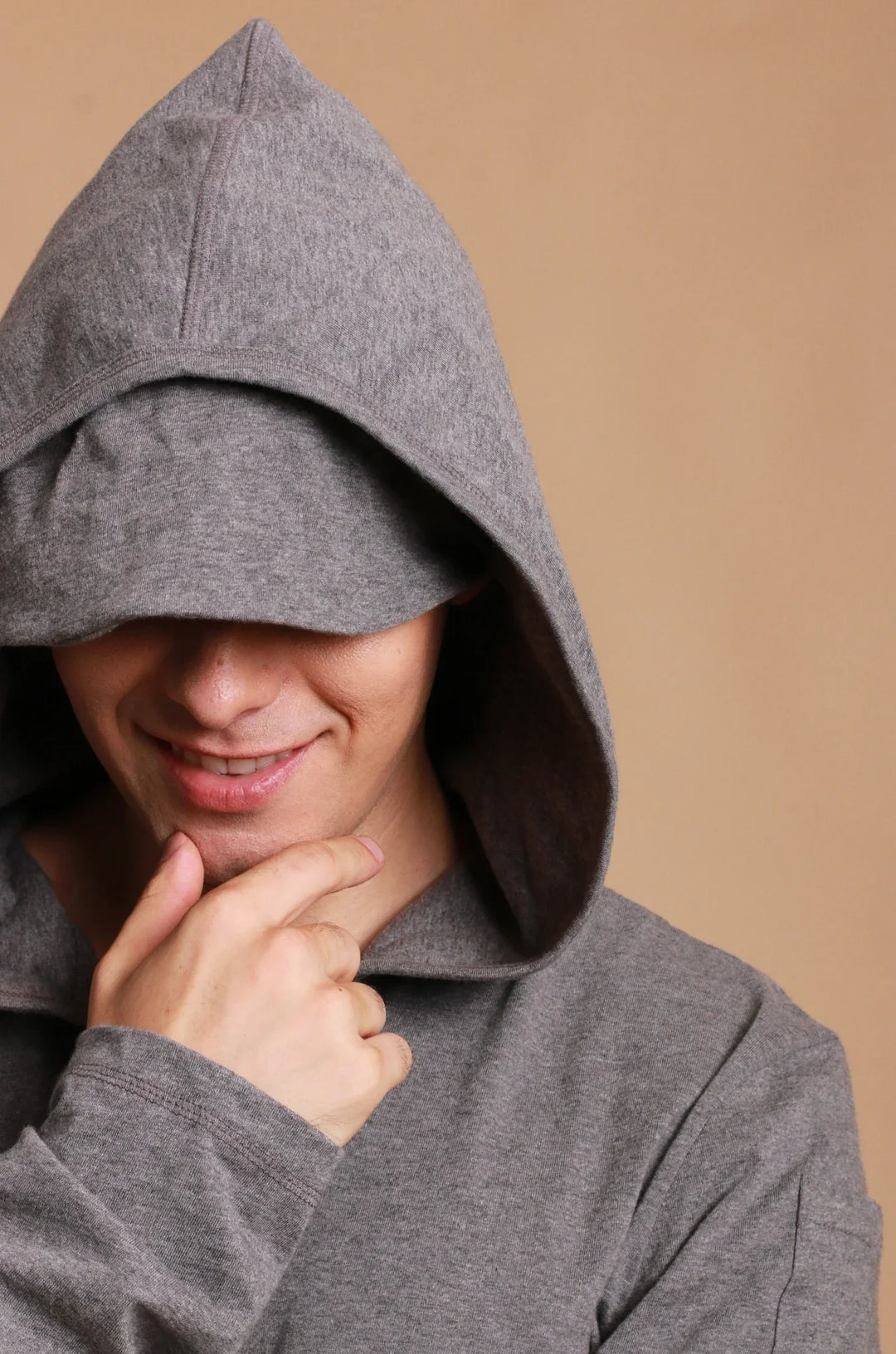 Sweat à capuche en jersey pour homme avec masque de sommeil intégré