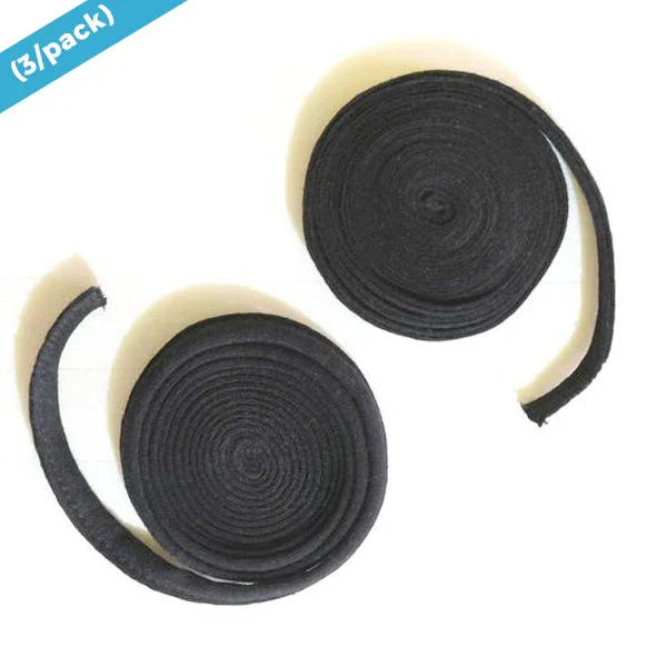 Cordon - 100% Coton Biologique - Noir - (Lot de 3)