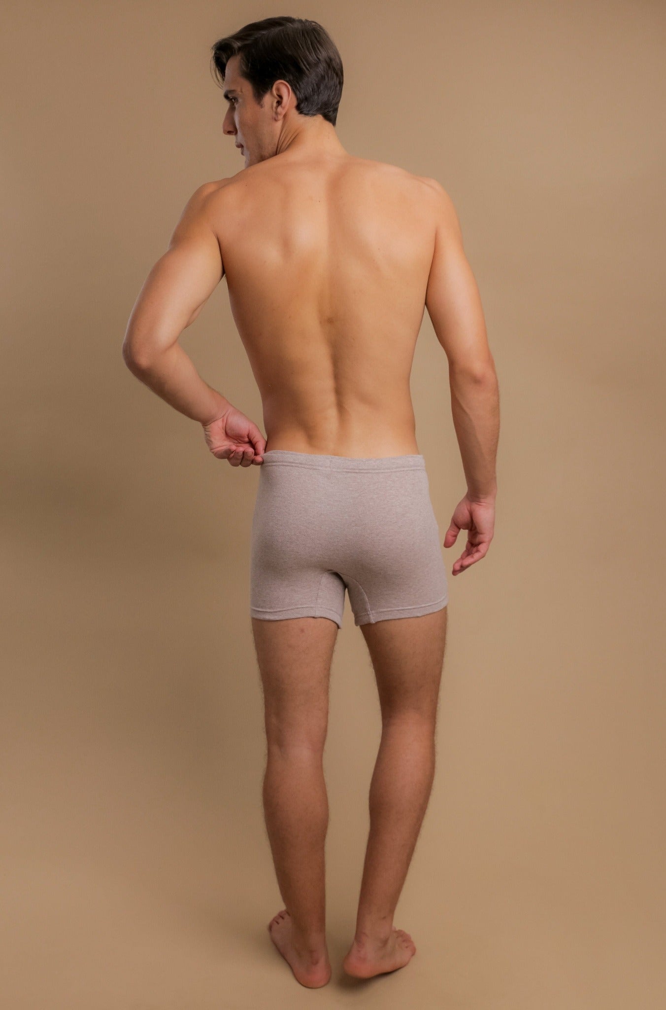 Herren-Boxershorts mit geripptem Kordelzug und Eingriff