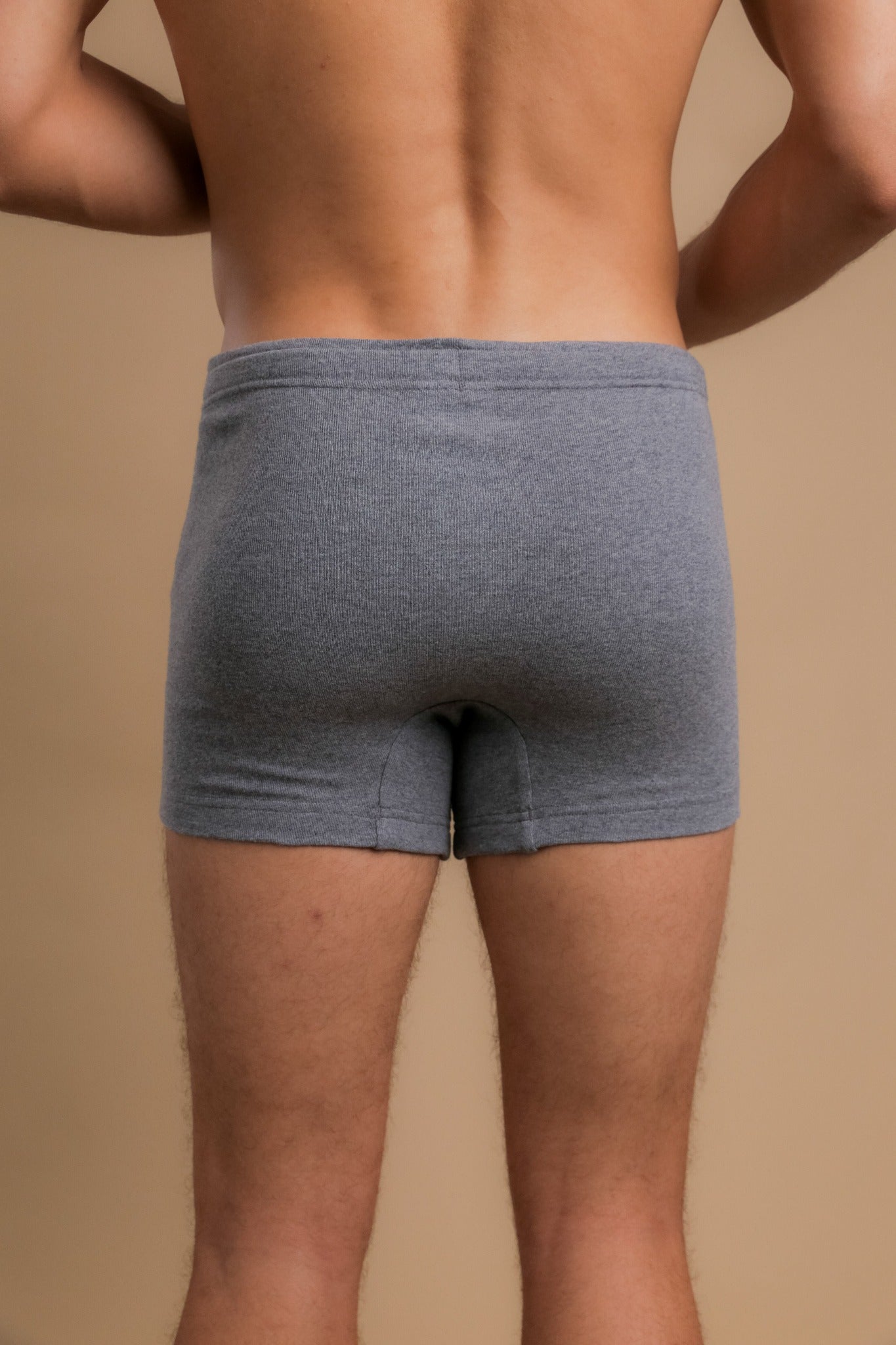 Men's Rib Drawstring Boxer Brief with Fly
