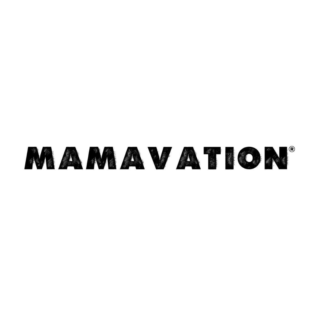 Mamavation logo in bold, textured black font on a white background