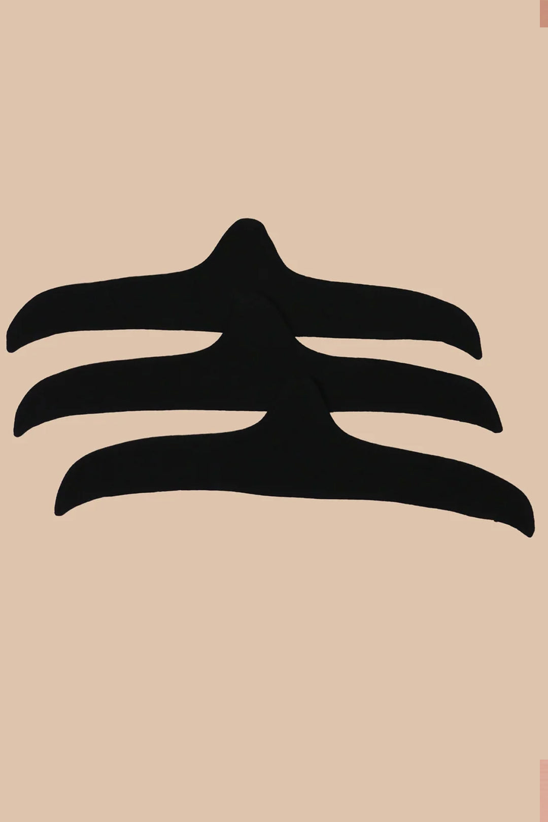 Three black hypoallergenic under bust liners by Cottonique: Allergy-Free Apparel