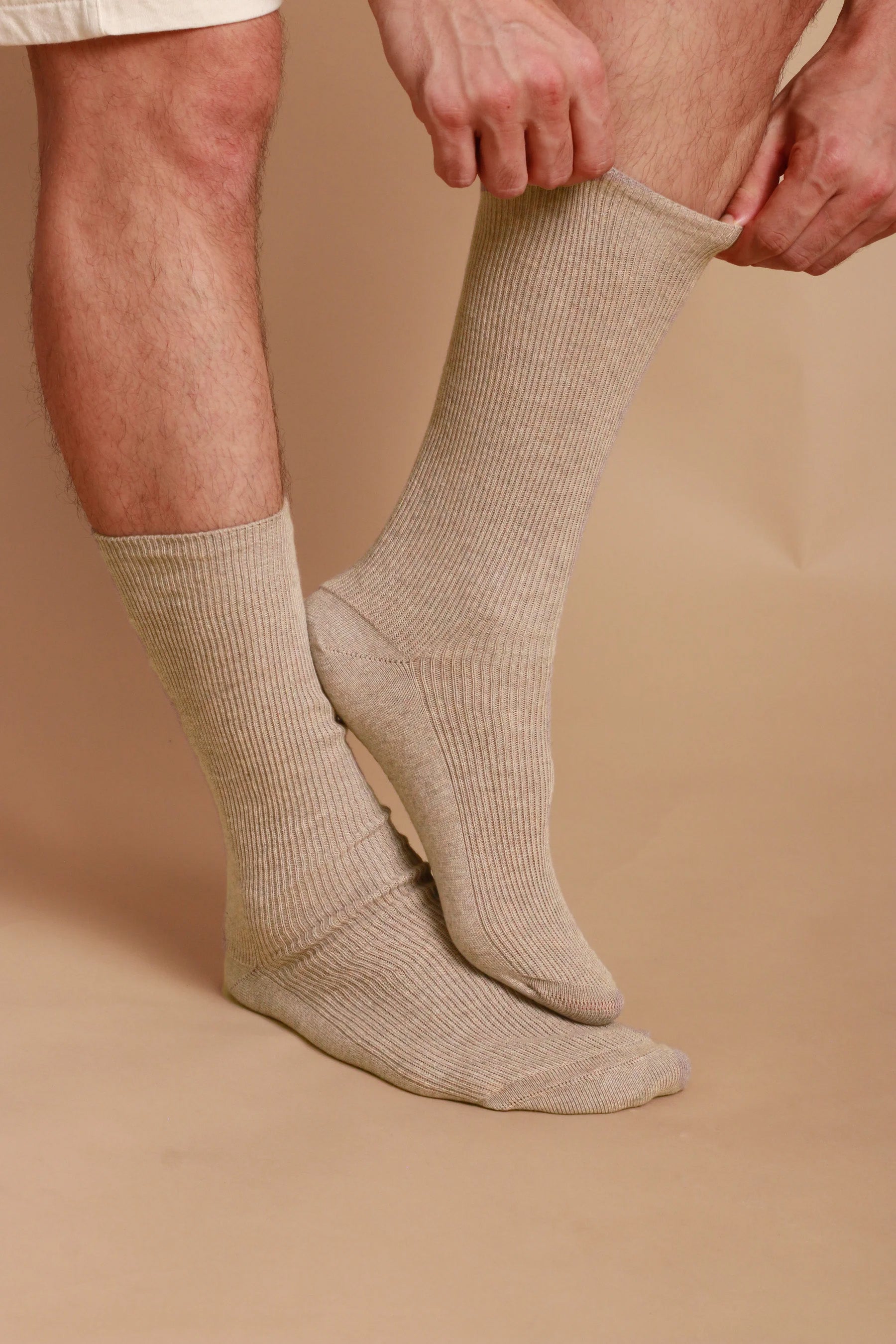 Lightweight Latex-Free 100% Organic Cotton Crew Socks (2pairs/pack)