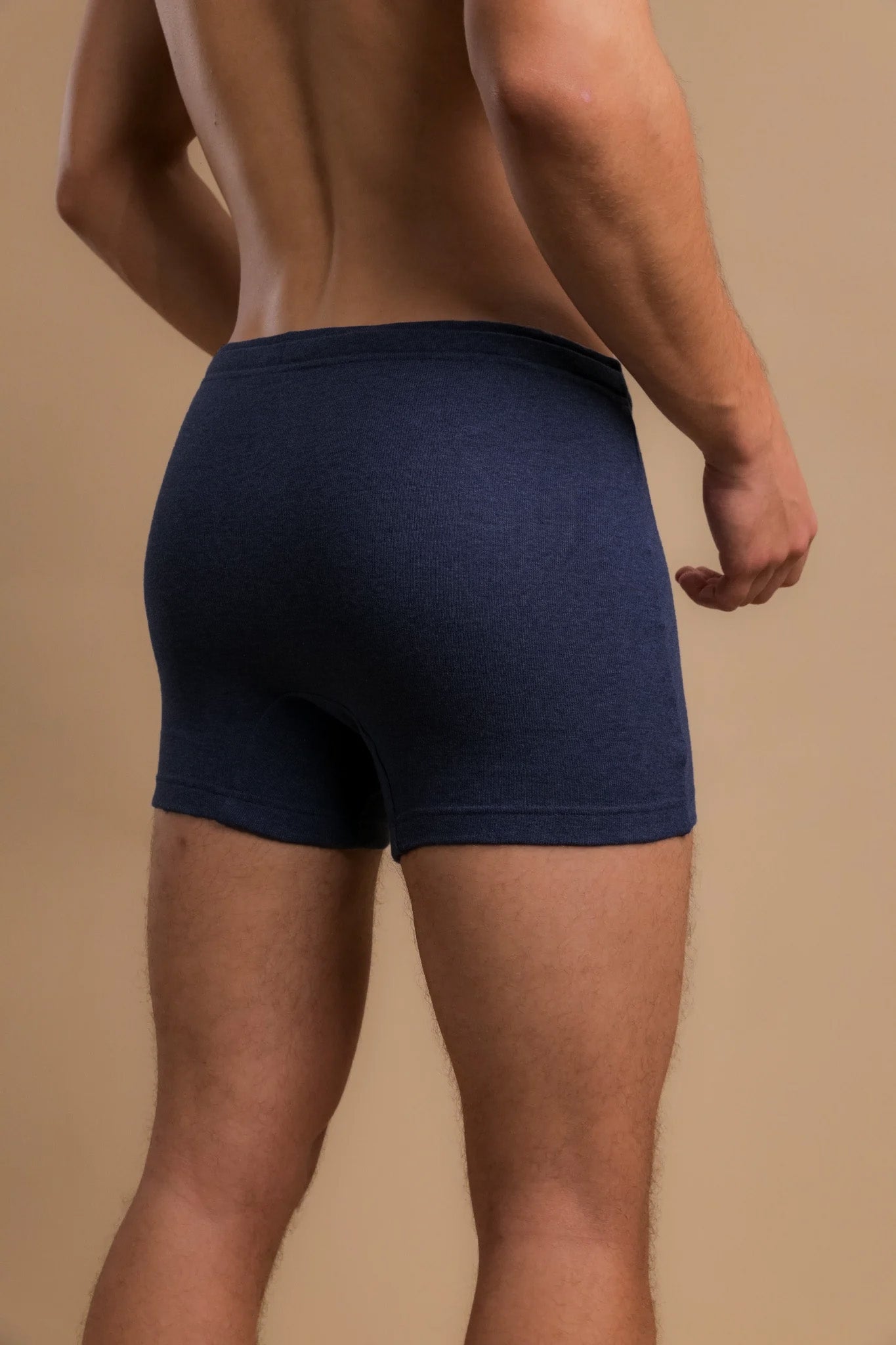Men's Rib Drawstring Boxer Brief with Fly