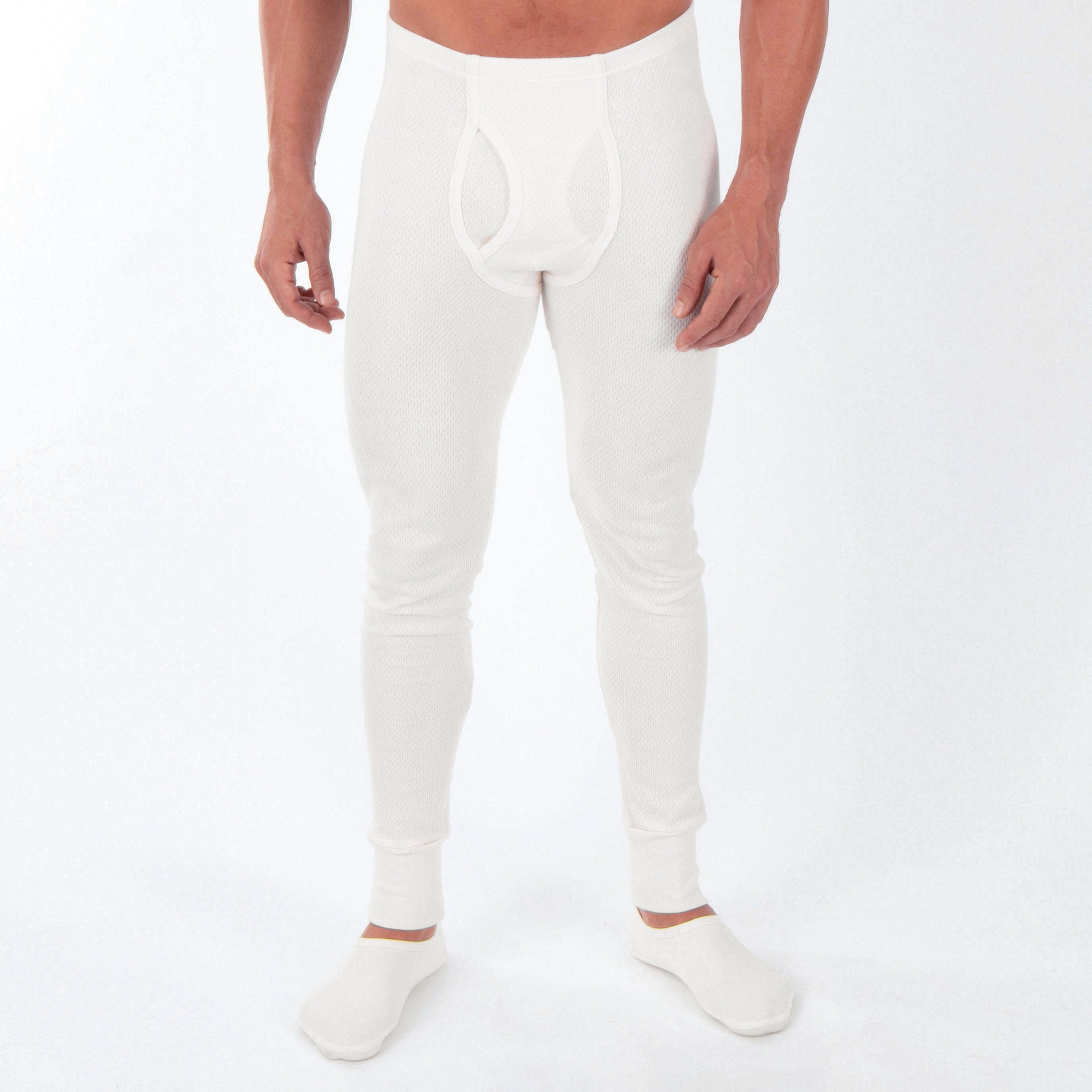 Caleçon long thermique pour homme avec braguette