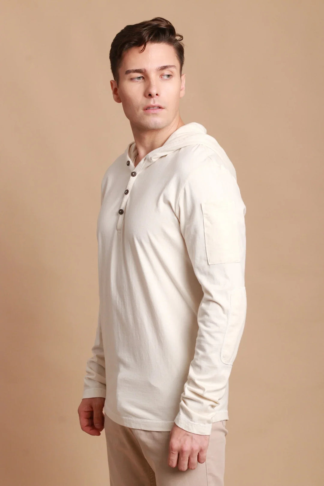 Sweat à capuche en jersey pour homme avec masque de sommeil intégré