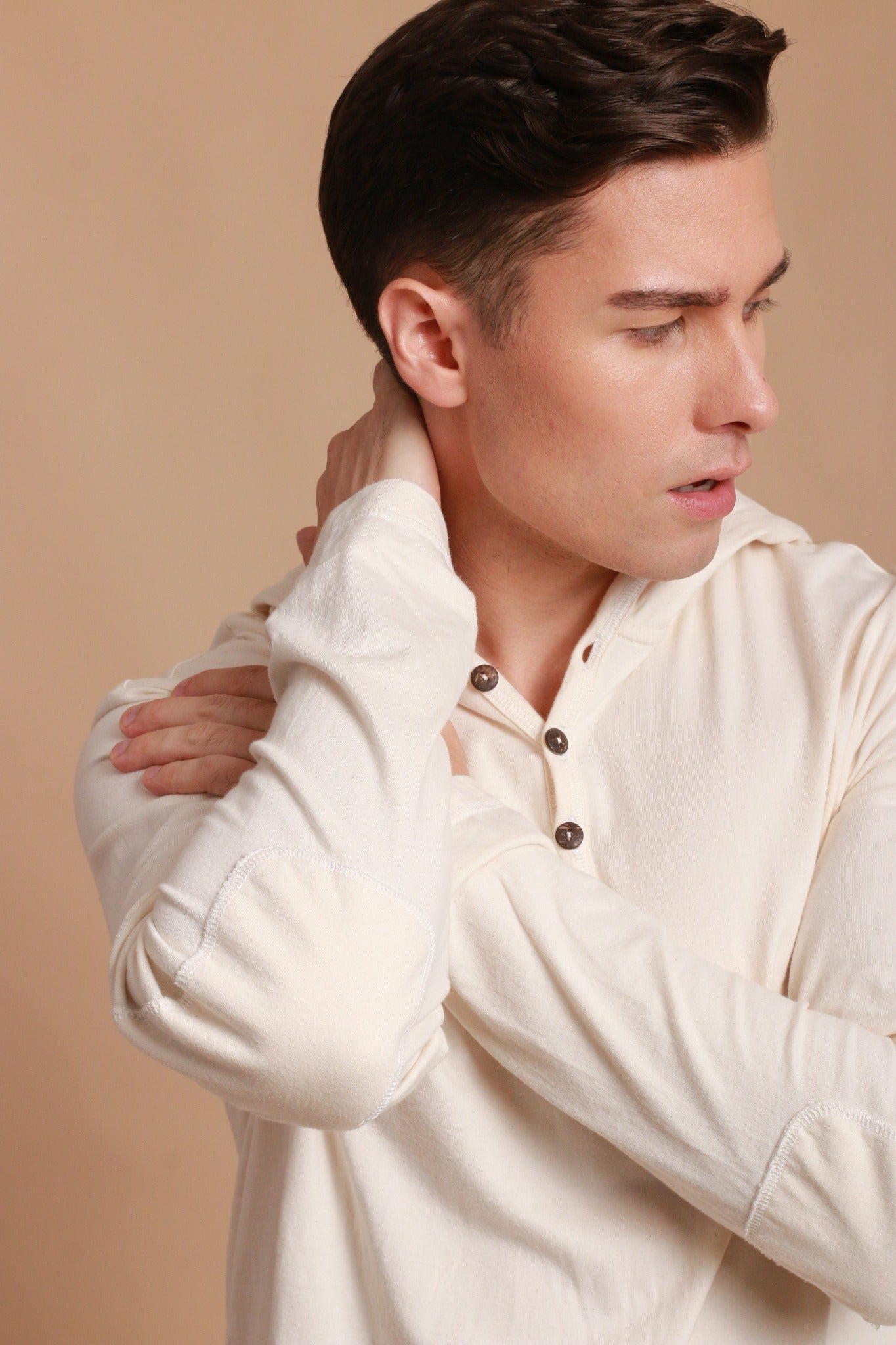 Sweat à capuche en jersey pour homme avec masque de sommeil intégré