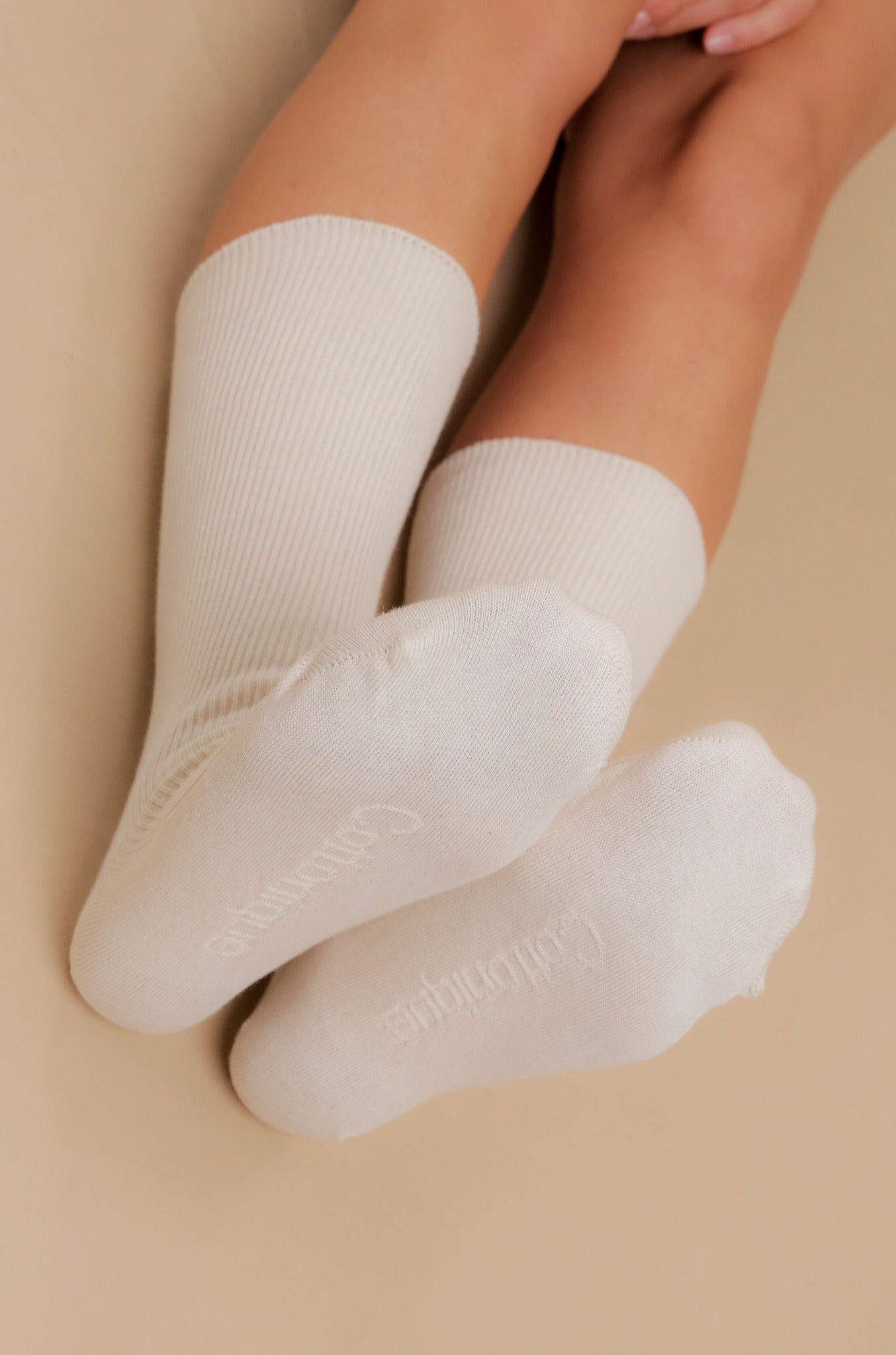 Lightweight Latex-Free 100% Organic Cotton Crew Socks (2pairs/pack) - Cottonique