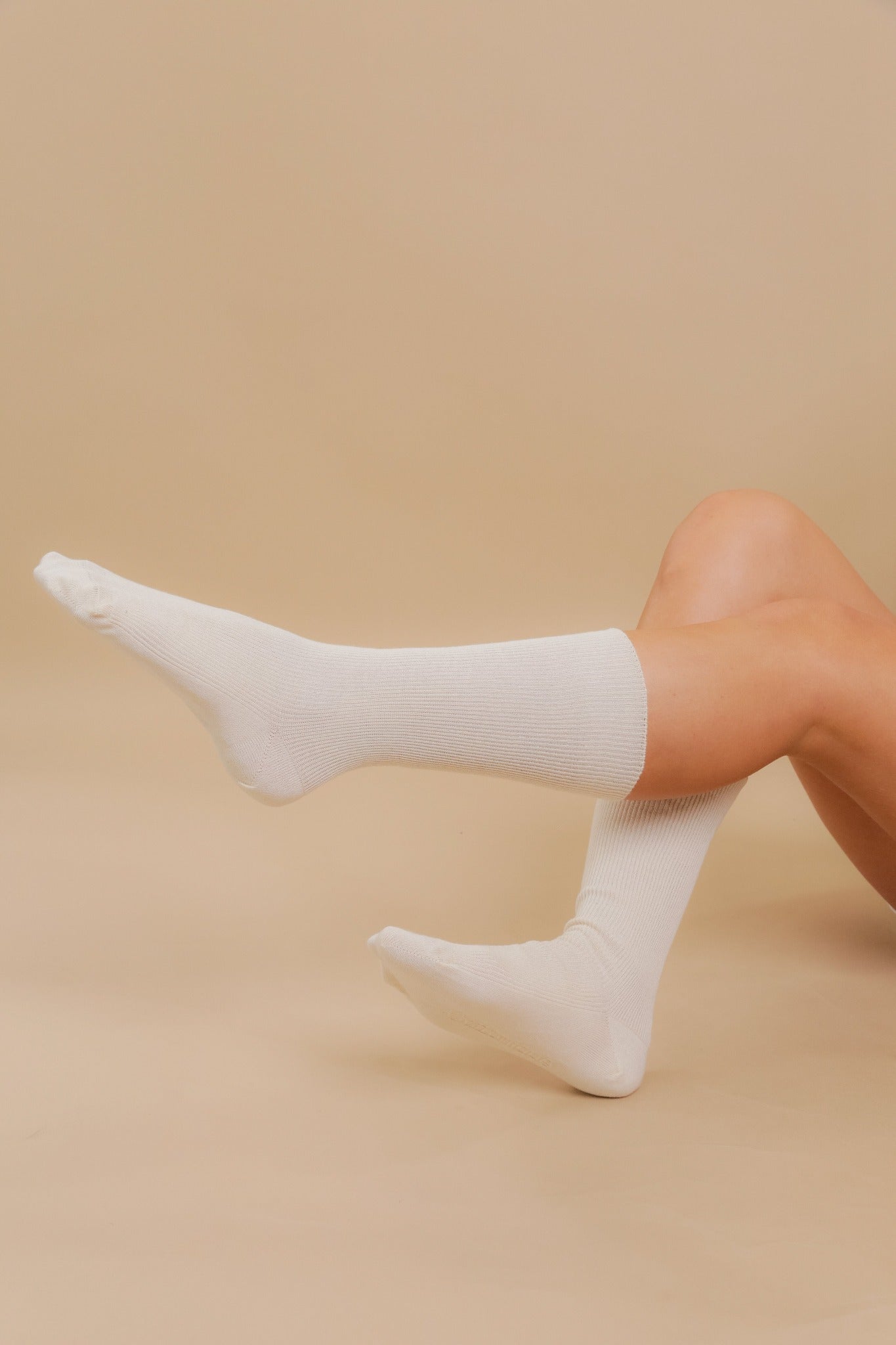Lightweight Latex-Free 100% Organic Cotton Crew Socks (2pairs/pack) - Cottonique