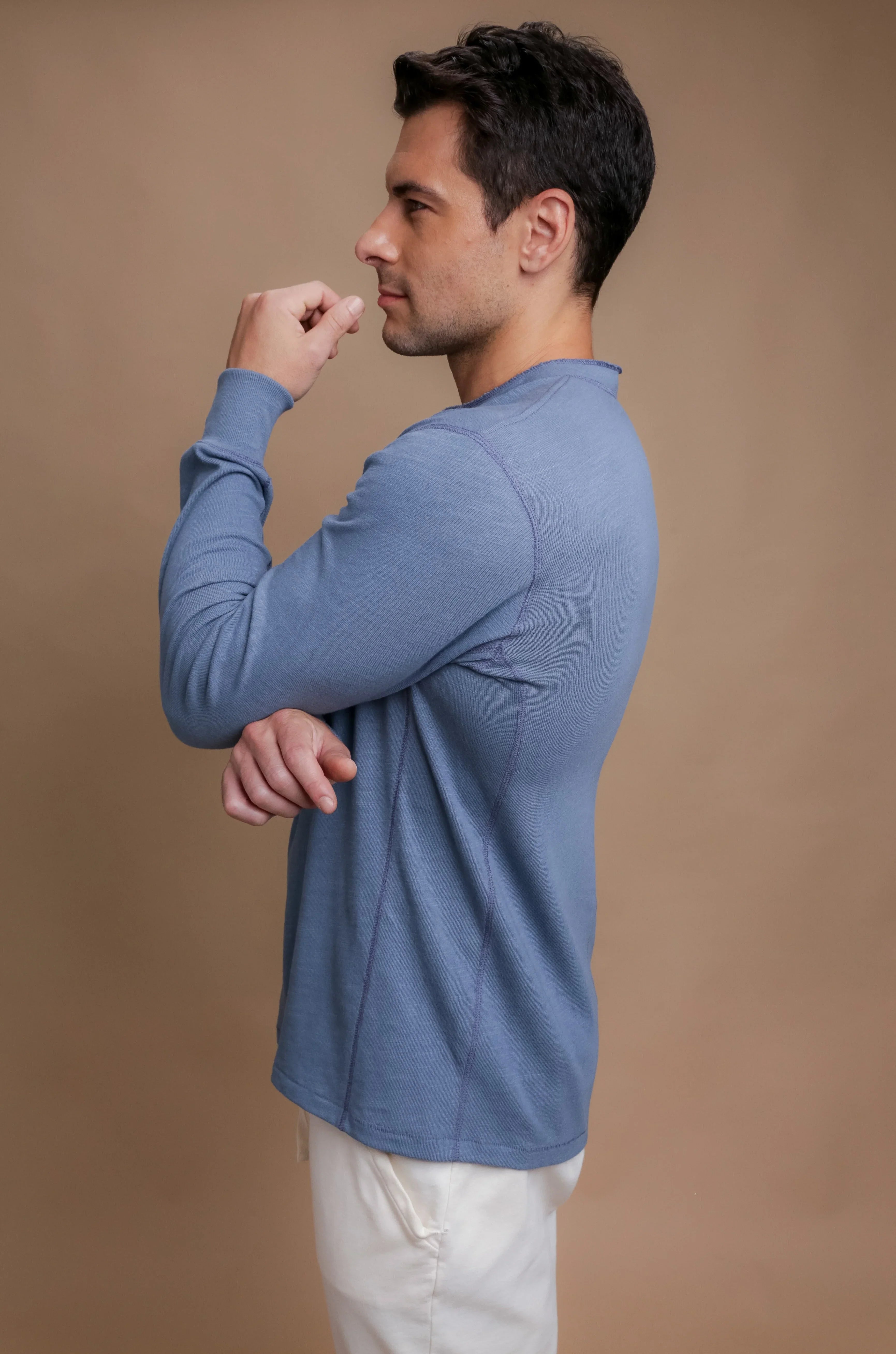 Men's Henley Long Sleeve Shirt