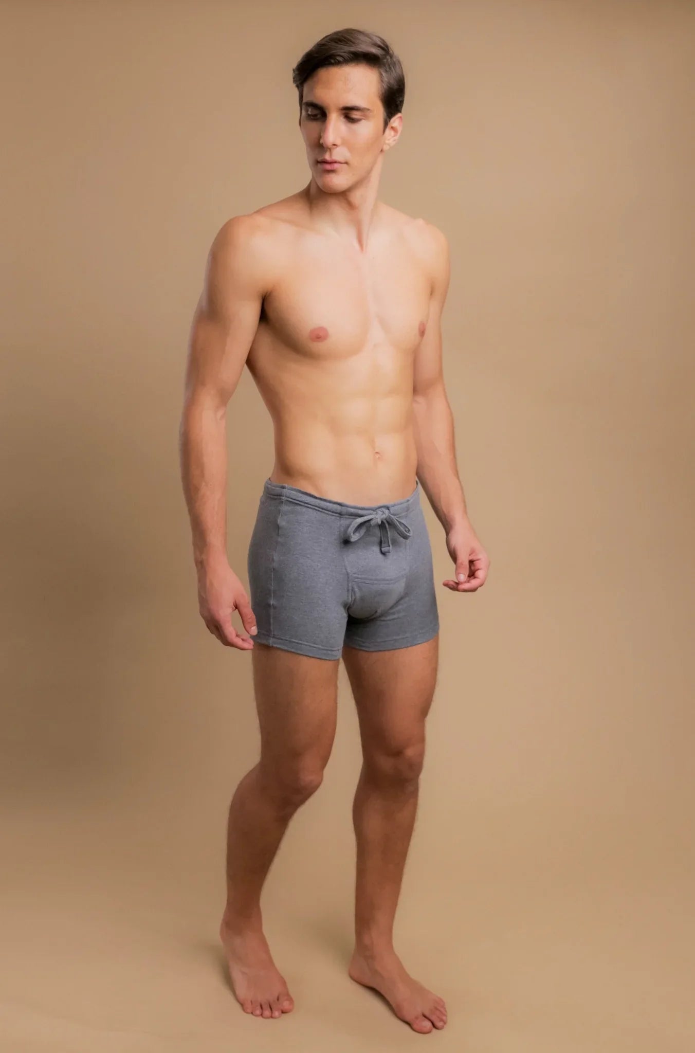 Men's Rib Drawstring Boxer Brief with Fly